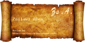 Zsilavi Alex névjegykártya
